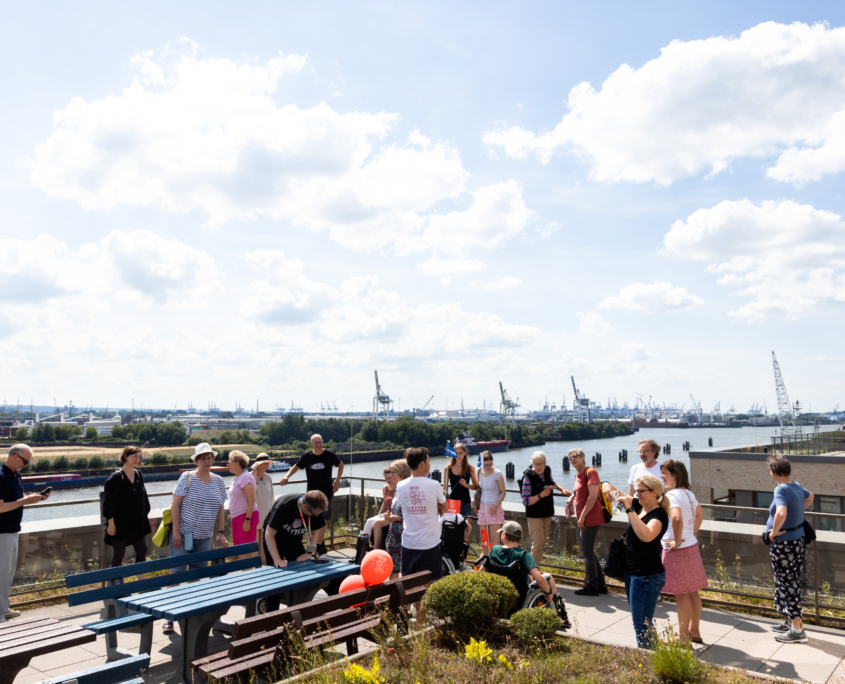 Blick von der Dachterrasse beim Sommerhappening 2025.