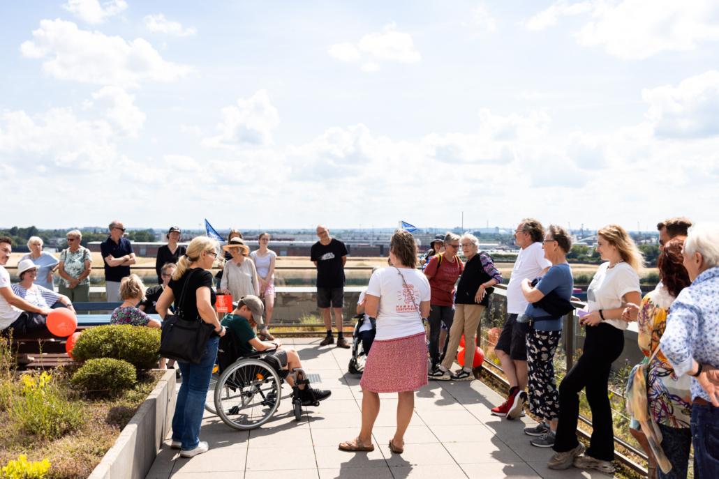 Das Sommerhappening im Wohnprojekt Festland ist jedes Jahr ein Highlight - auch auf der Dachterrasse.